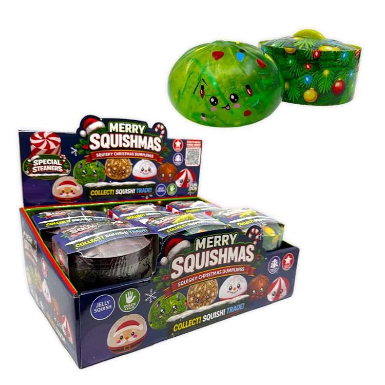 Fun Doh Christmas Dumpling Squishy Toy 12pc Holiday Display