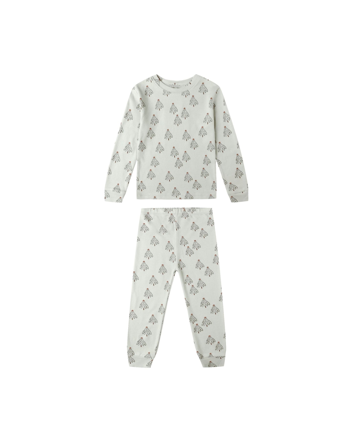 Organic Long John Pajamas || Trees