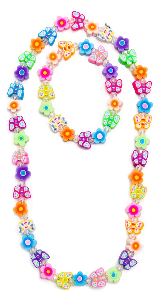 86165 Flutter Flowers Necklace & Bracelet Set