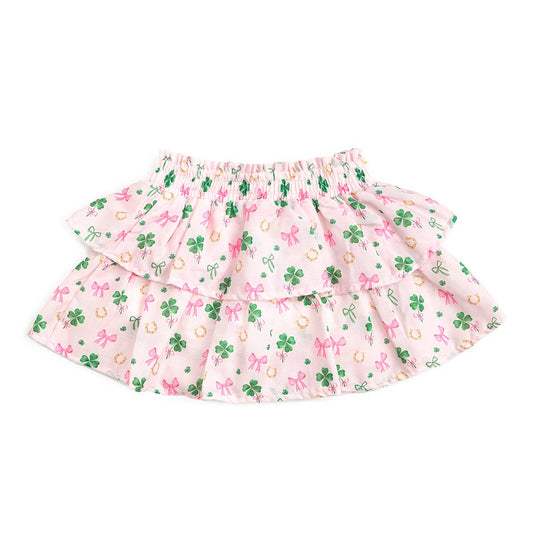 Ditsy Shamrock St. Patrick's Day Skort - Kids Clothing