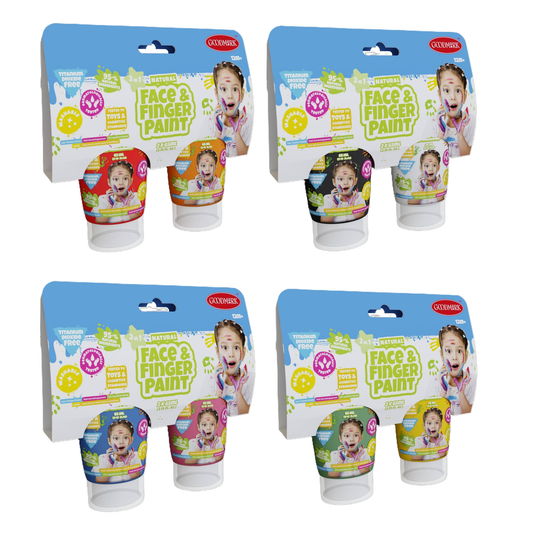 2.3oz Natural Face & Finger Paint 2-Pack Assortment