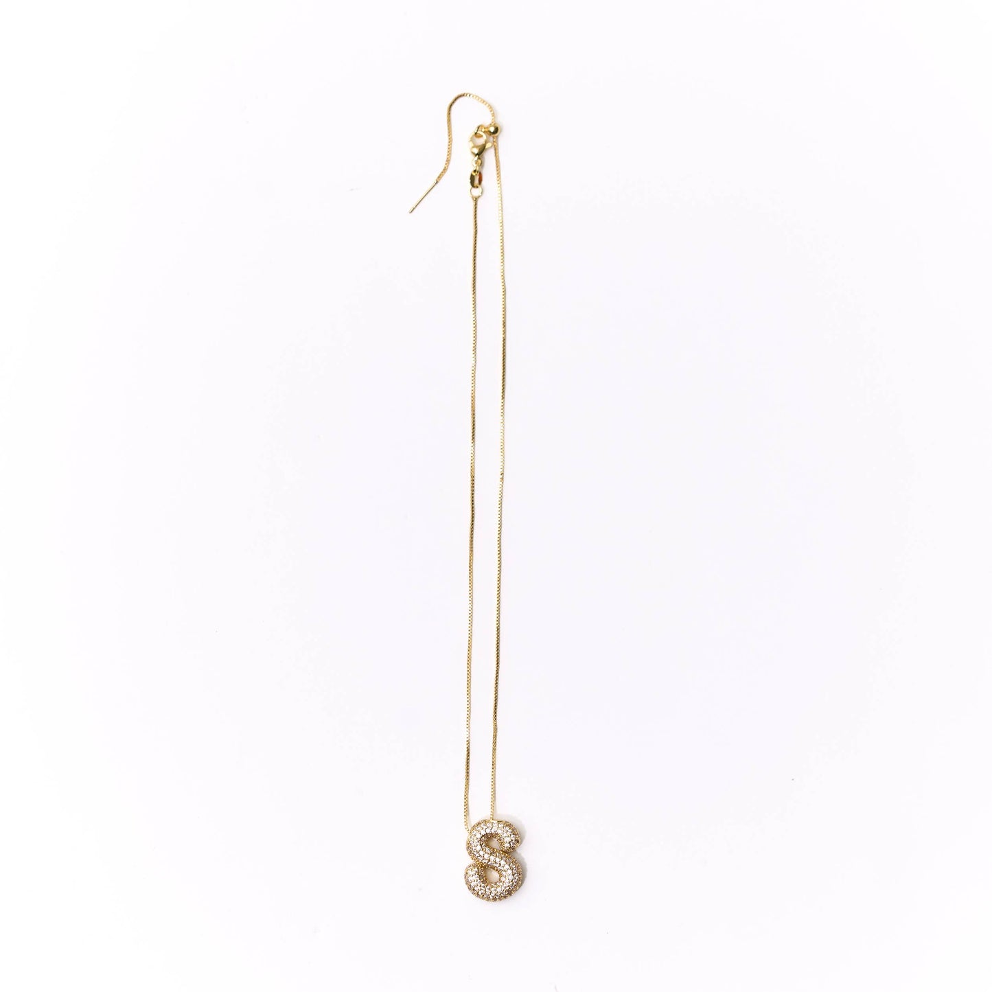 Gold Crystal Initial Necklaces