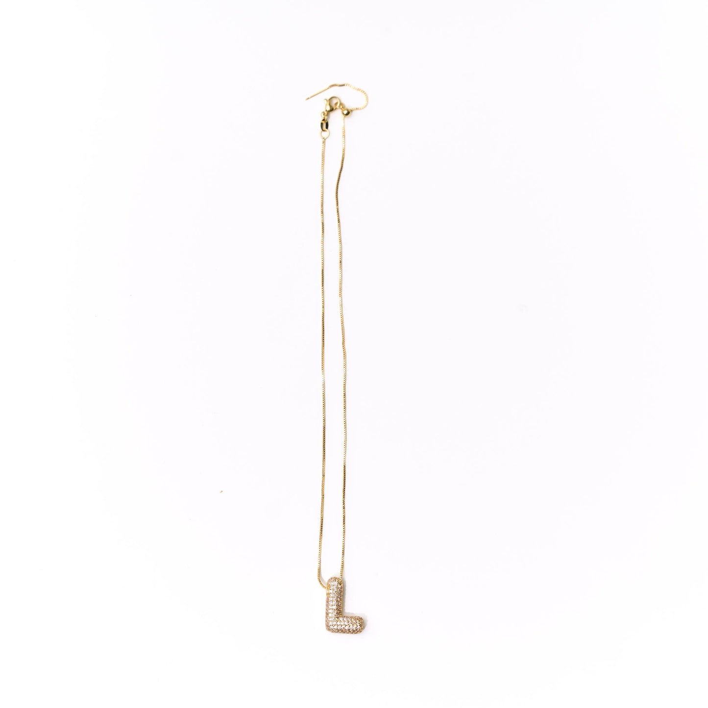 Gold Crystal Initial Necklaces