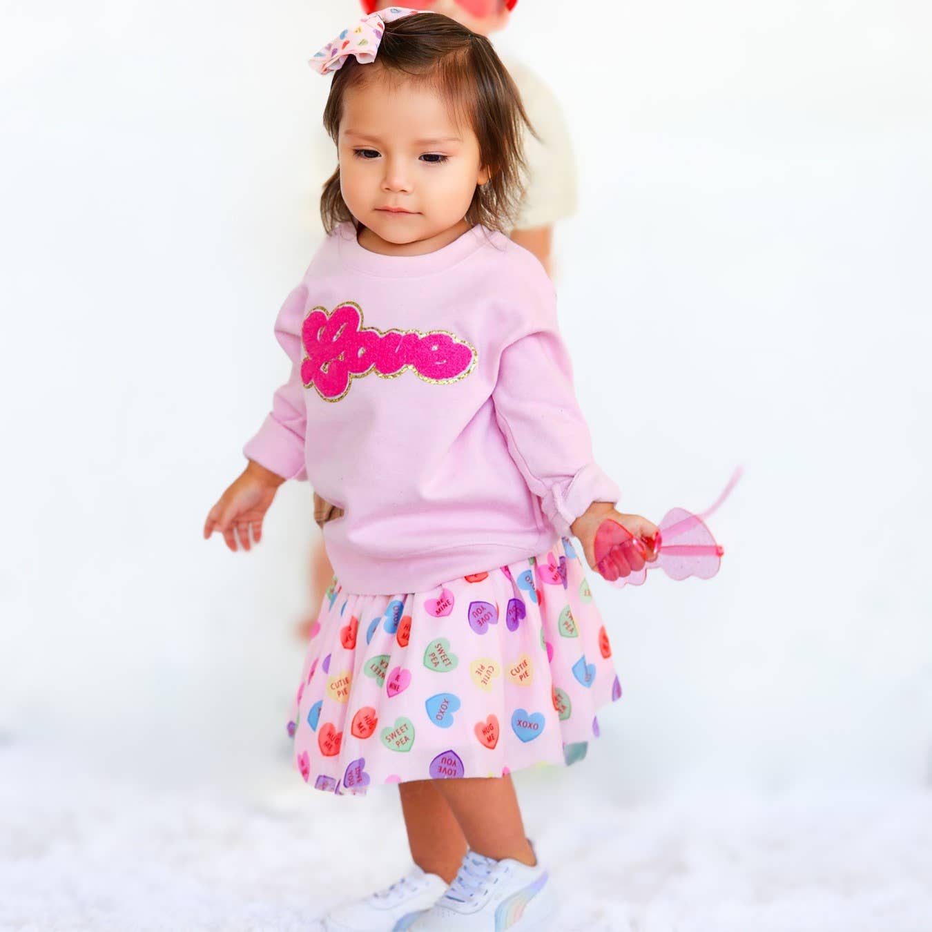 Candy Hearts Valentine's Day Tutu - Kids Dress Up Skirt: