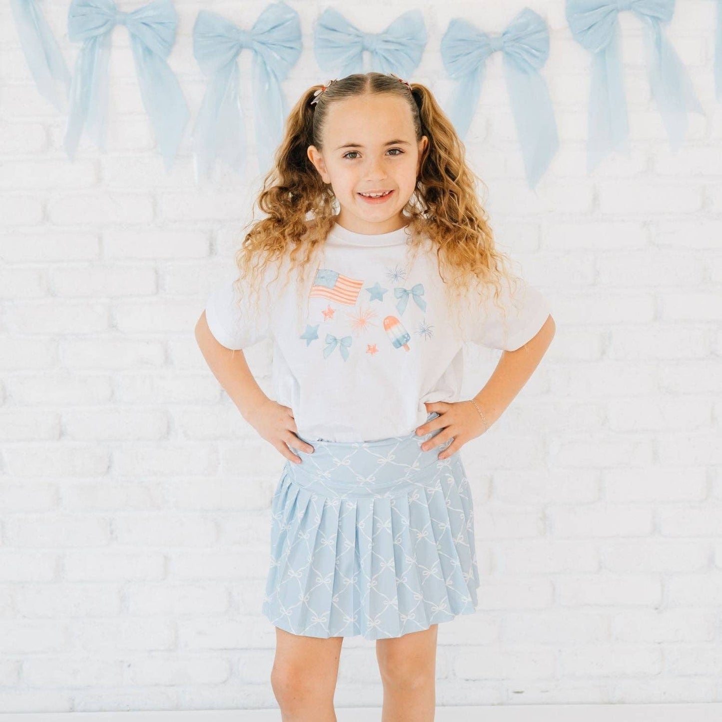 Patriotic Watercolor Short Sleeve T-Shirt - Fourth of July