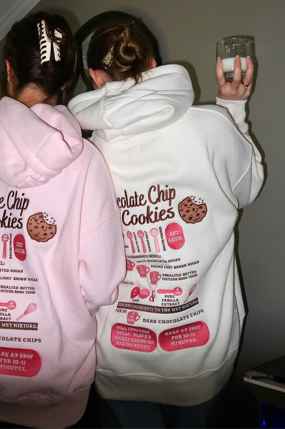 Ivory Chocolate Chip Cookie Recipe Embroider Hoodie: Seashell Ivory / Small