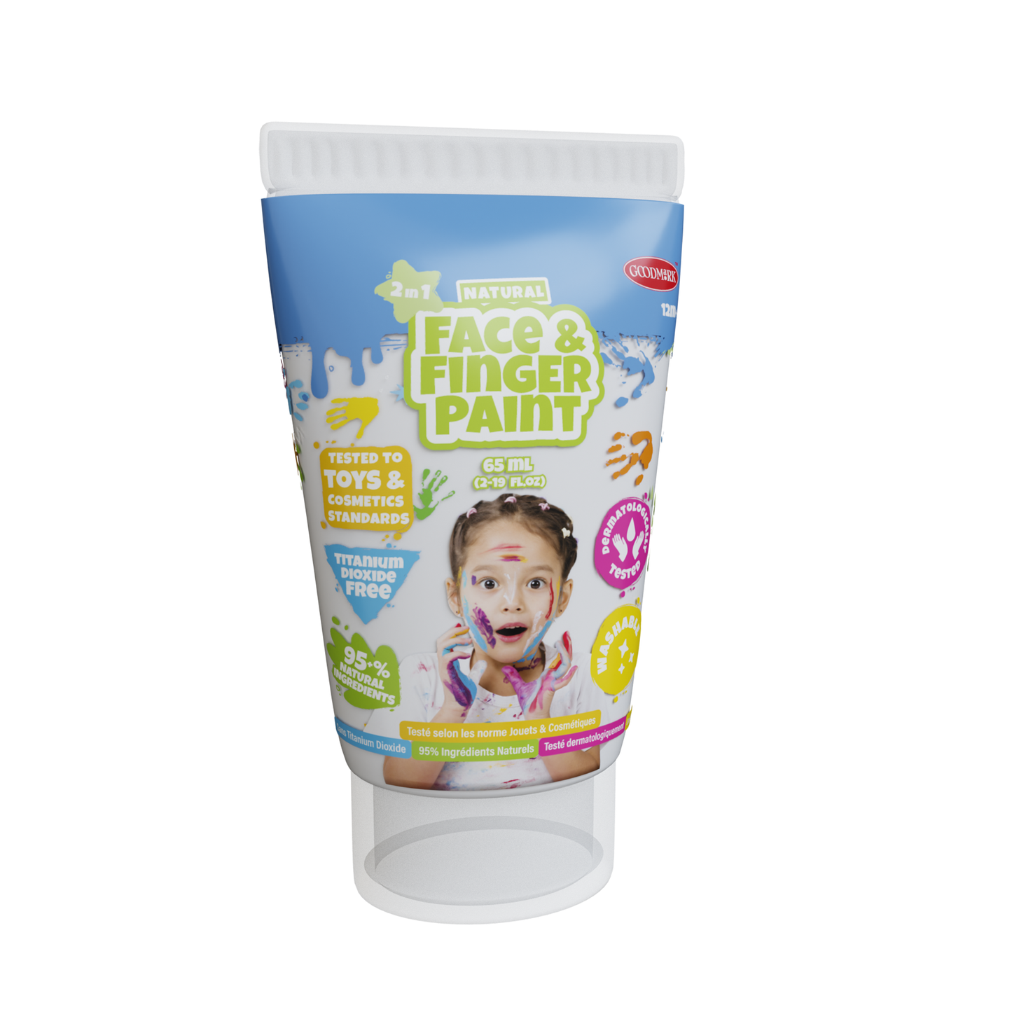 2.3oz Natural Face & Finger Paint 2-Pack Assortment