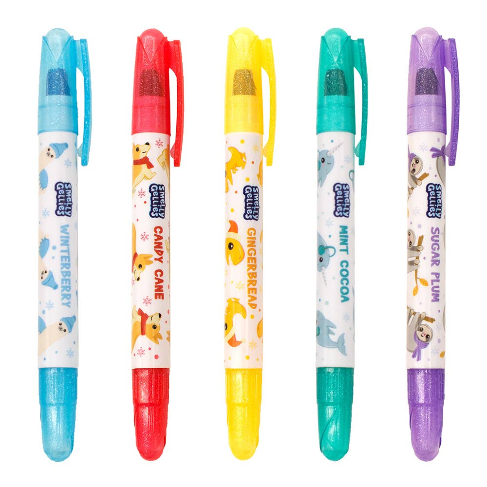 Smelly Gellies: Holiday-Scented Glitter Gel Coloring Sticks