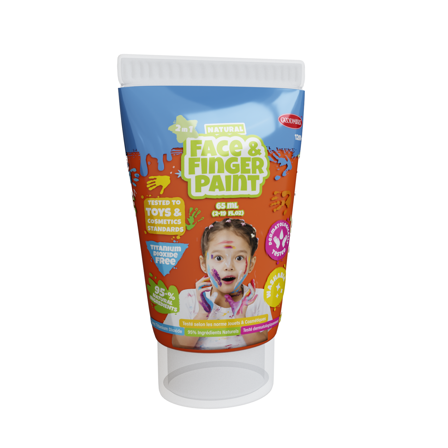 2.3oz Natural Face & Finger Paint 2-Pack Assortment