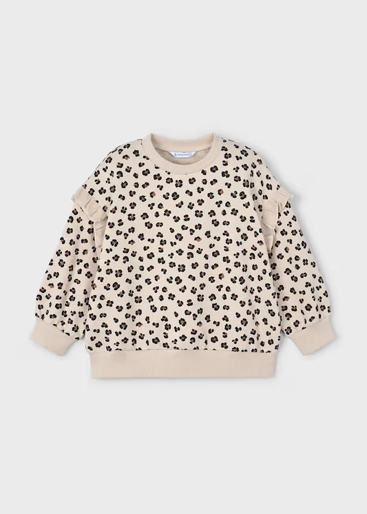 4433 Ruffle sleeve pullover