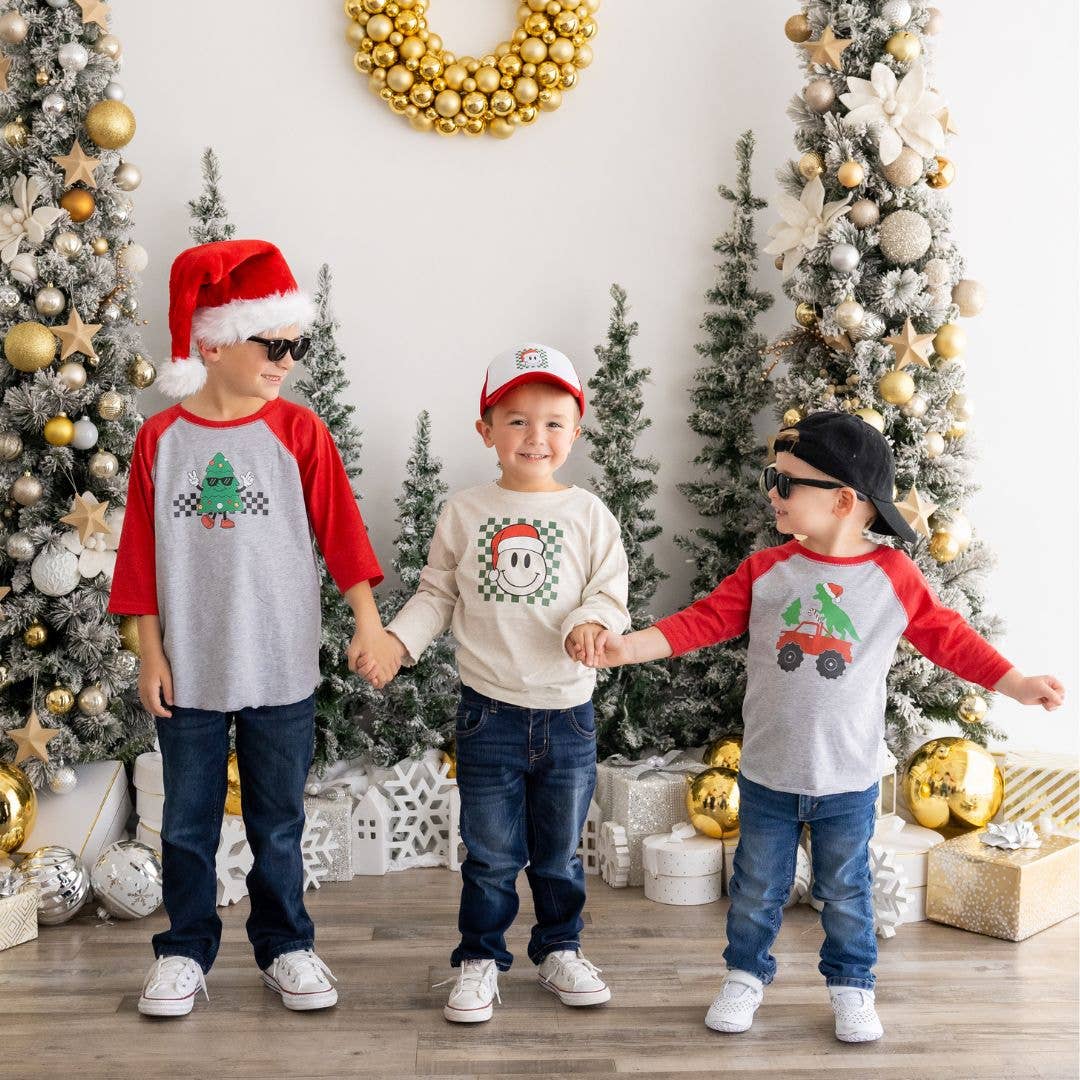 Santa Smiley Christmas Long Sleeve Shirt