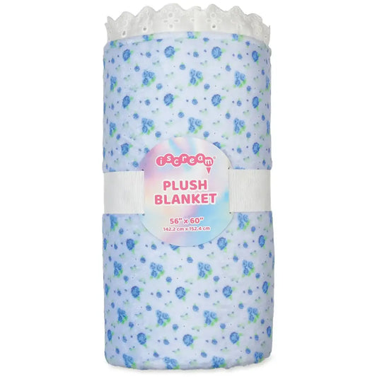 Blue Ditsy Plush Blanket