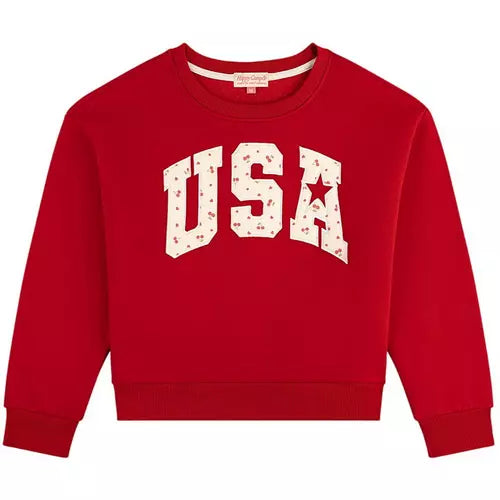 RED USA YOUTH CREWNECK
