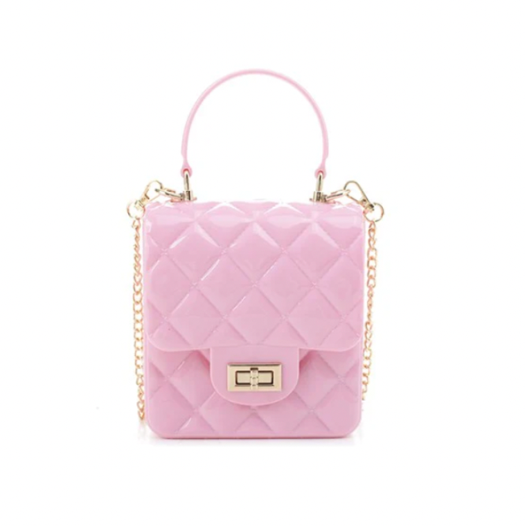Mini Quilted Jelly Purse Crossbody Gold Chain Bag Handbag
