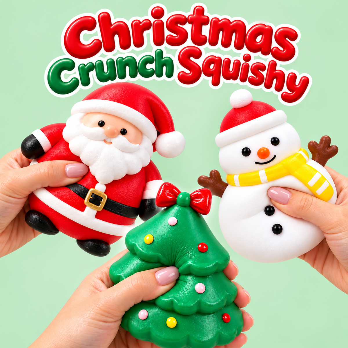 Crunchy Merry Christmas Squishy Toy— ASMR Holiday Squishies