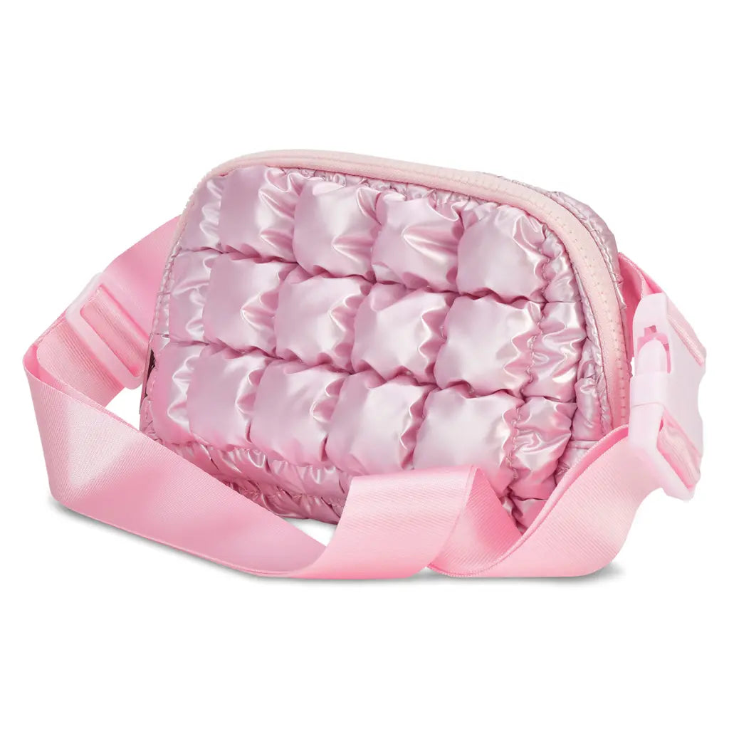 Icy Rose Puffer Belt Bag
