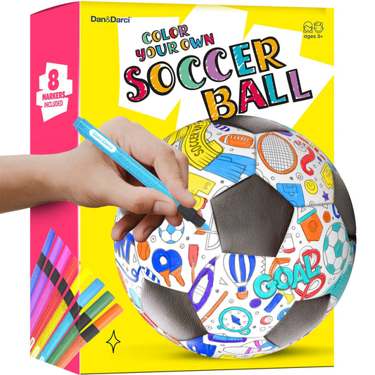 Dan&Darci Soccer Ball Coloring Kit for Kids