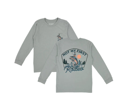 "FIRST RODEO" L/S SHIRT:GRANITE