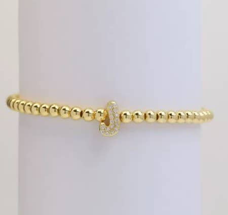 Gold Beaded Initial Bracelets Perfect for Christmas !!