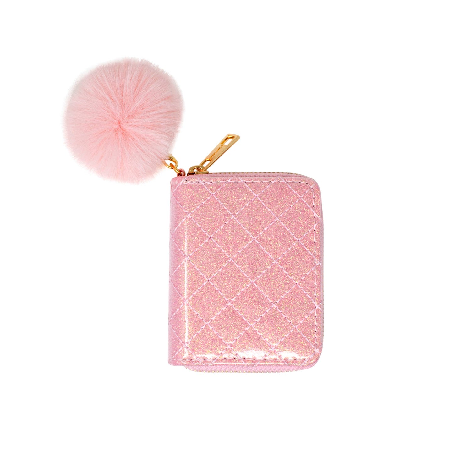 Girls Sparkle Quilted Wallet: Sky Blue