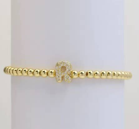 Gold Beaded Initial Bracelets Perfect for Christmas !!