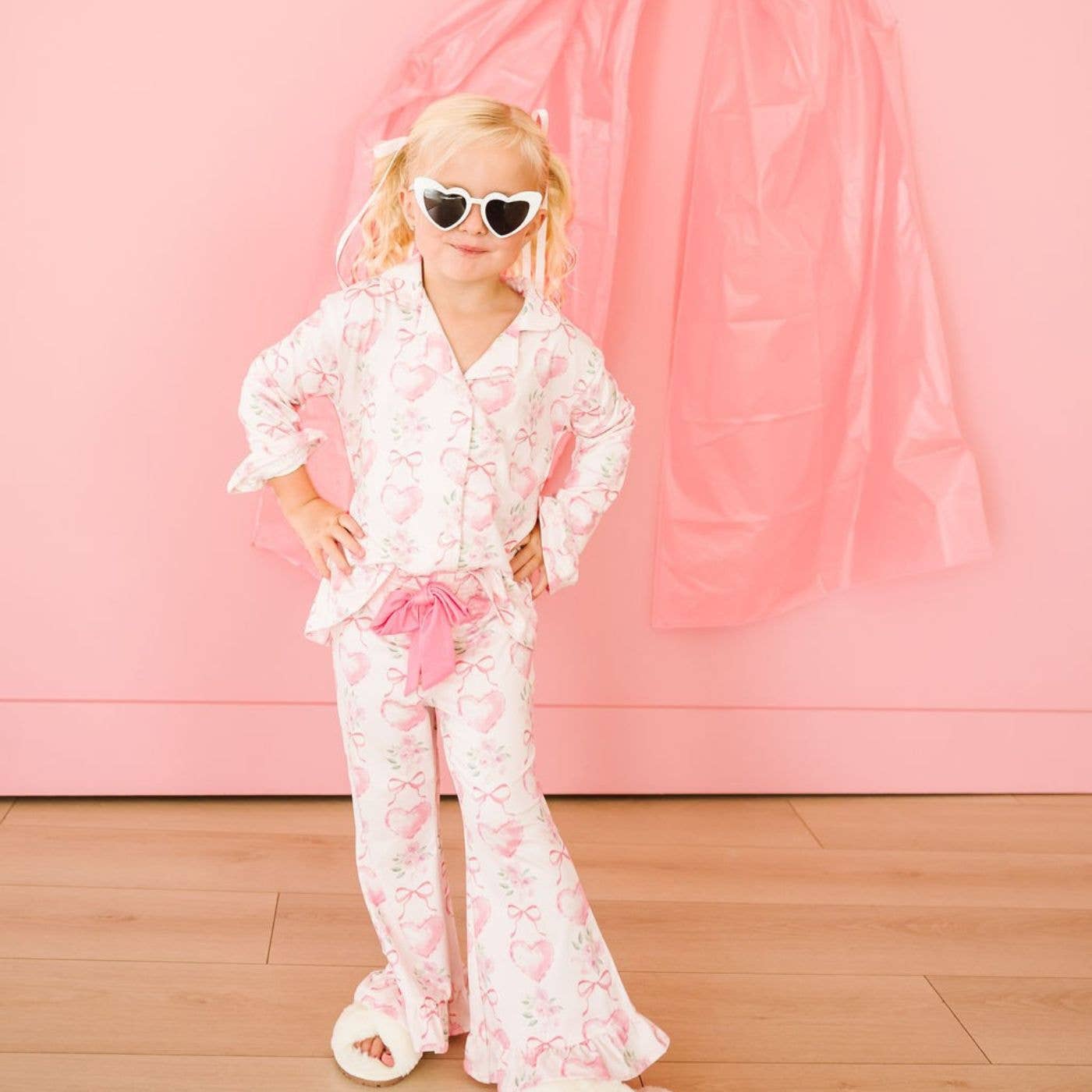 Heart Floral Trellis Valentine's Day Lounge Set - Mommy & Me