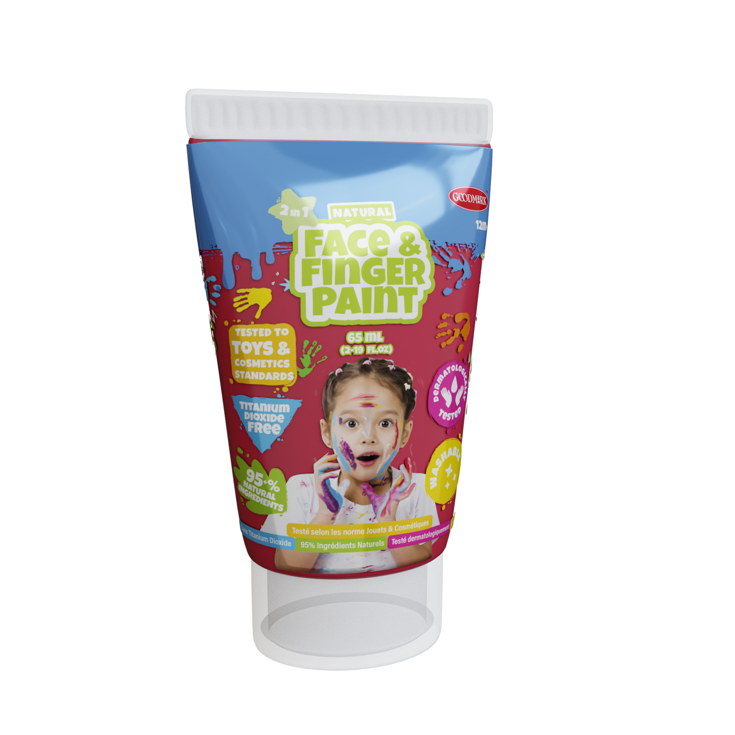 2.3oz Natural Face & Finger Paint 2-Pack Assortment
