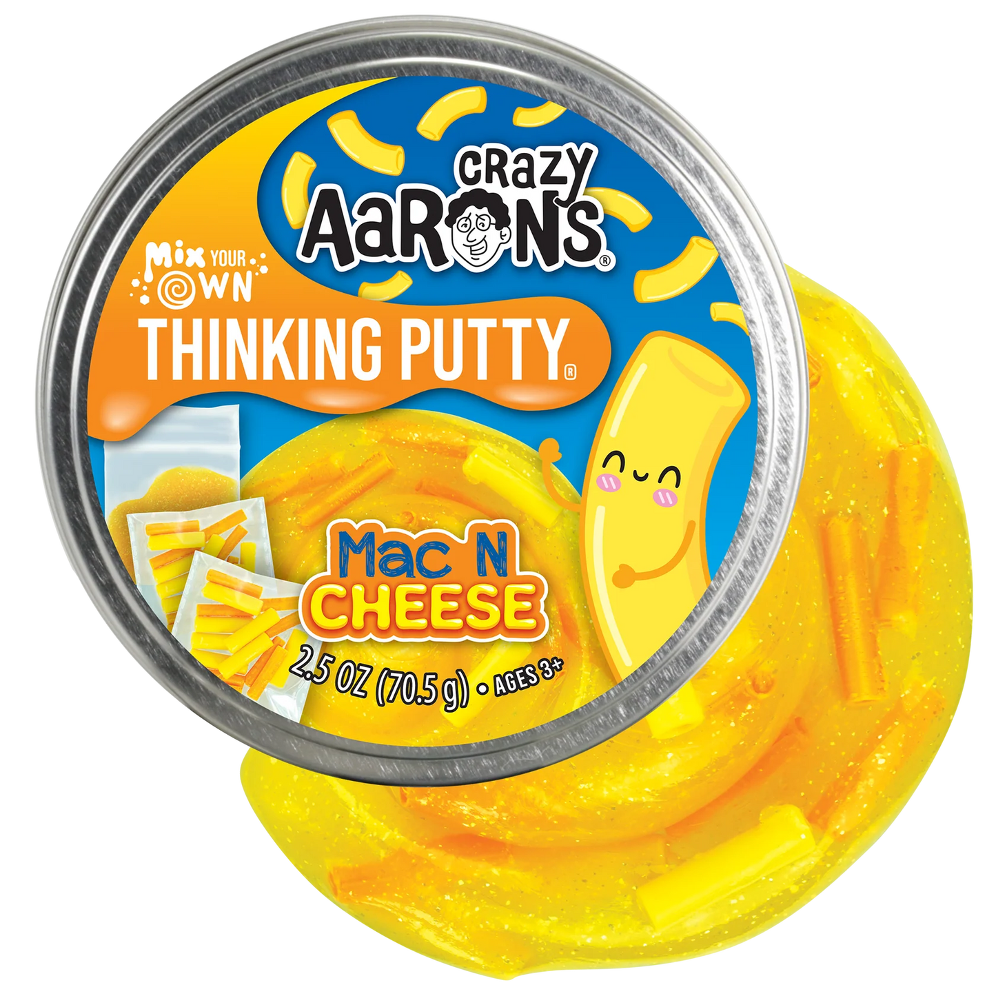 Mac & Cheese - Mix It Full Size 4" Thinking Putty