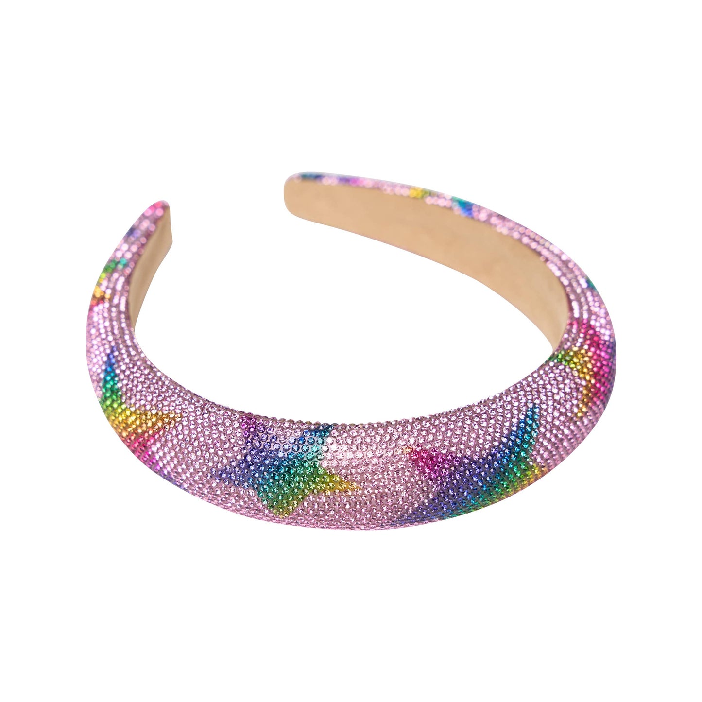 Girls Rhinestone Rainbow Star Headband