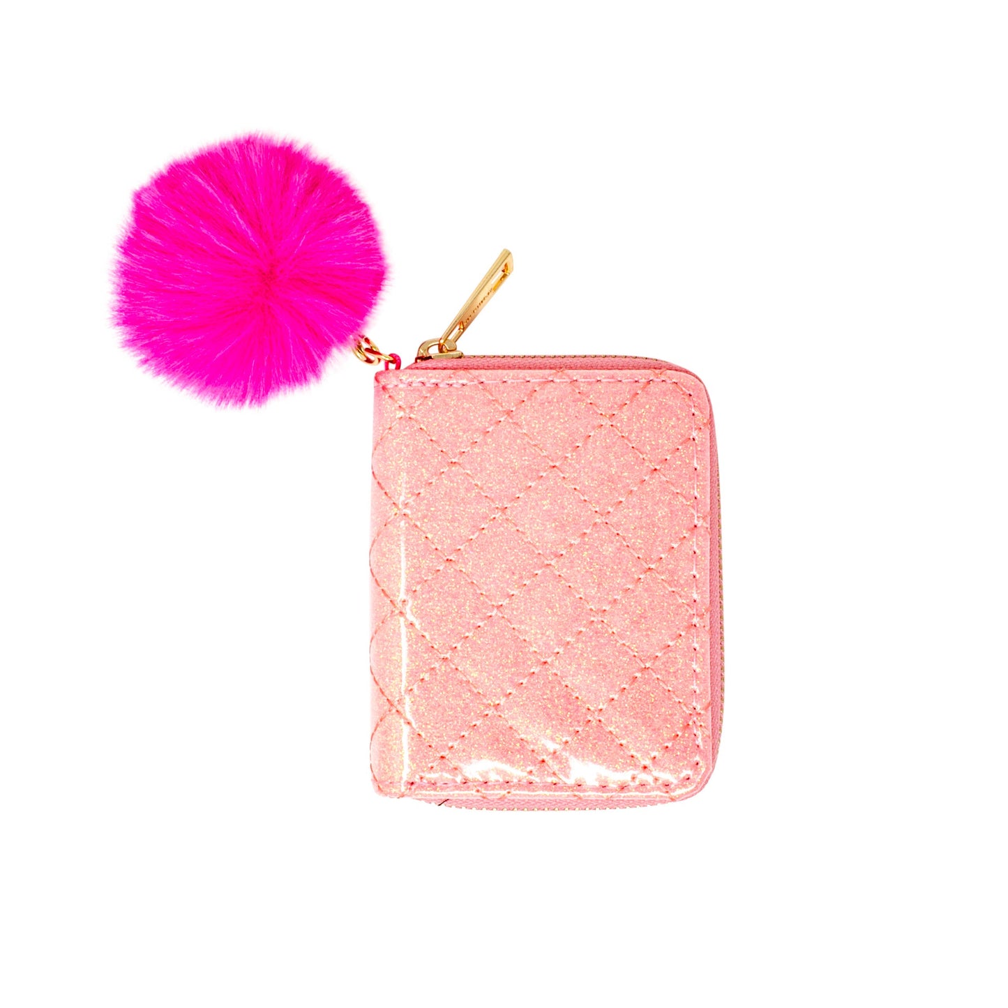 Girls Sparkle Quilted Wallet: Sky Blue