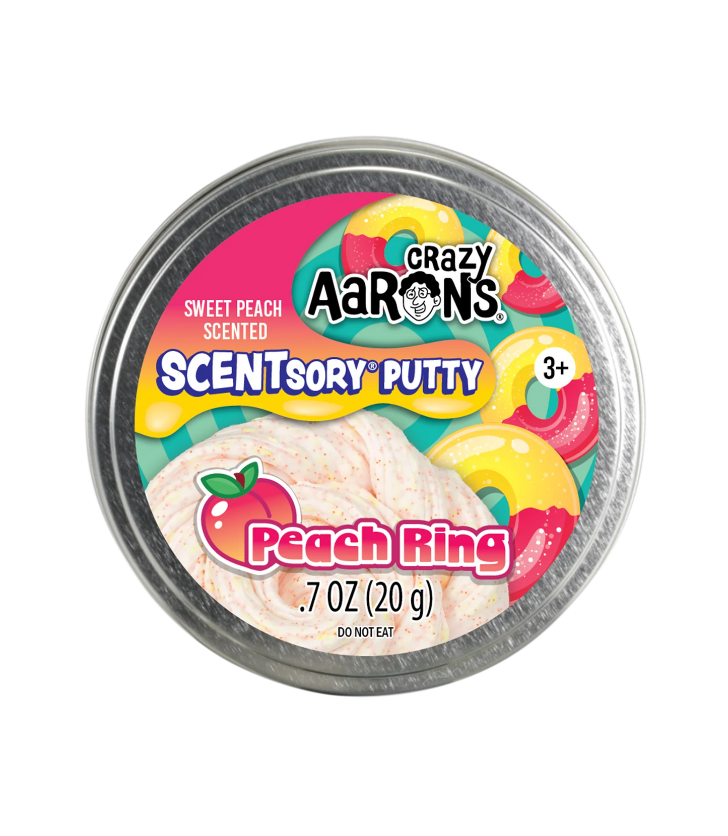 Scentsory Peach Ring - 2.75" Thinking Putty Tin