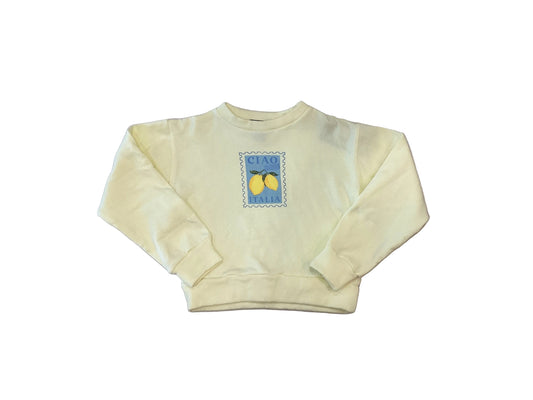 Flowers by Zoe CIAO STAMP SWEATSHIRT-LIGHT YELLOW