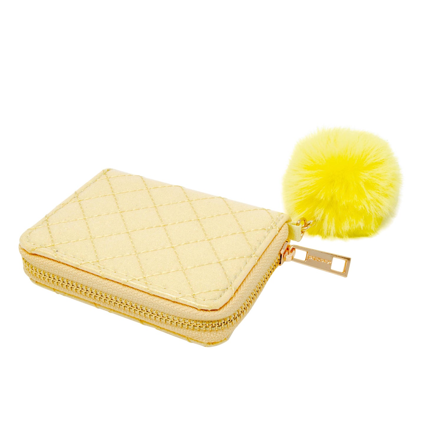 Girls Sparkle Quilted Wallet: Sky Blue