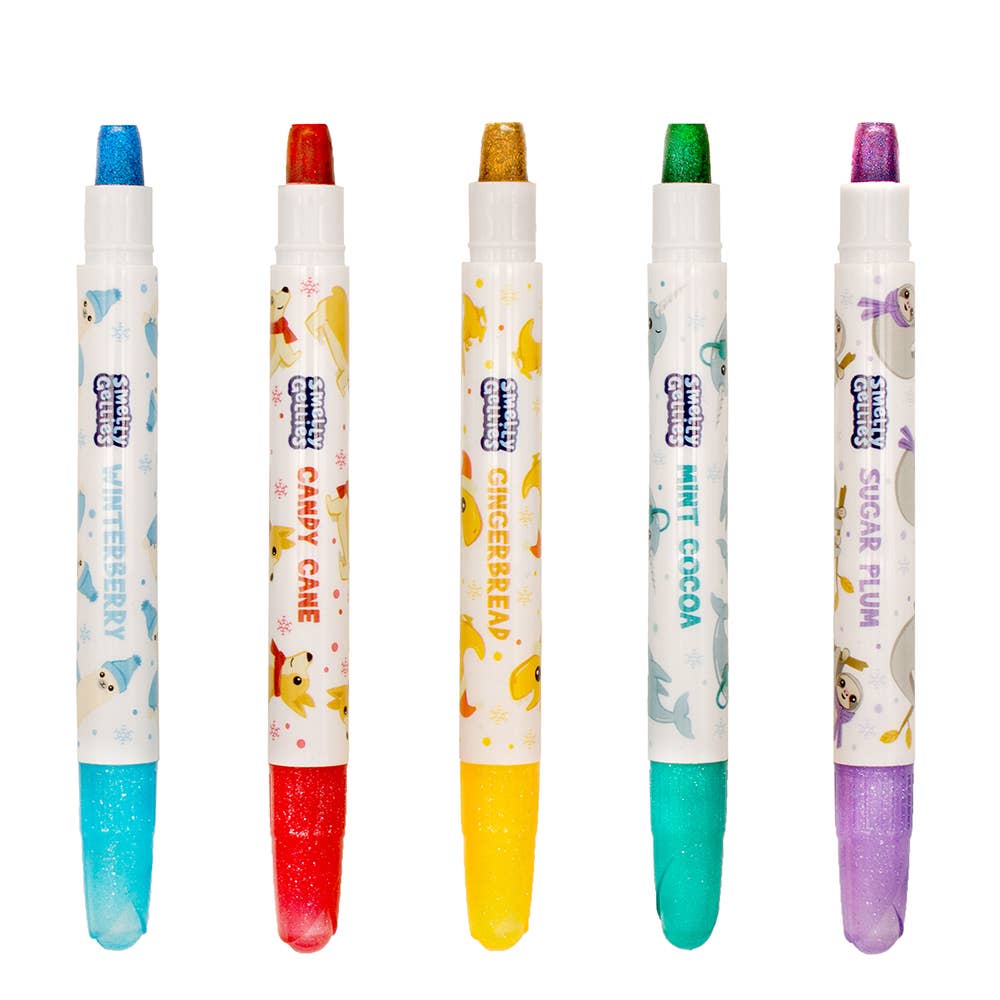 Smelly Gellies: Holiday-Scented Glitter Gel Coloring Sticks
