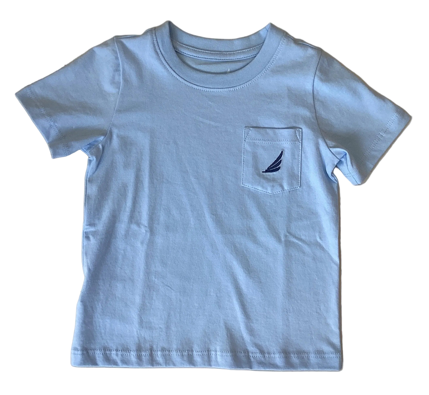 Asher - Solid Lt. Blue Lobster Pocket Tee