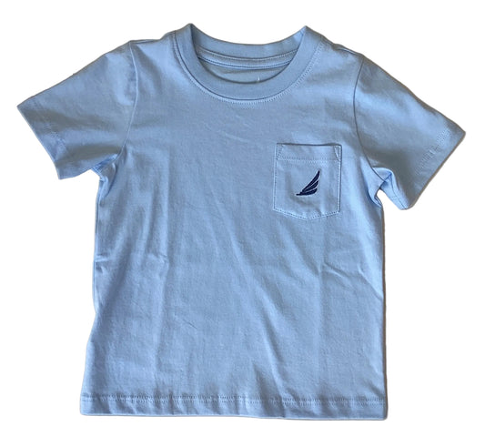 Asher - Solid Lt. Blue Lobster Pocket Tee
