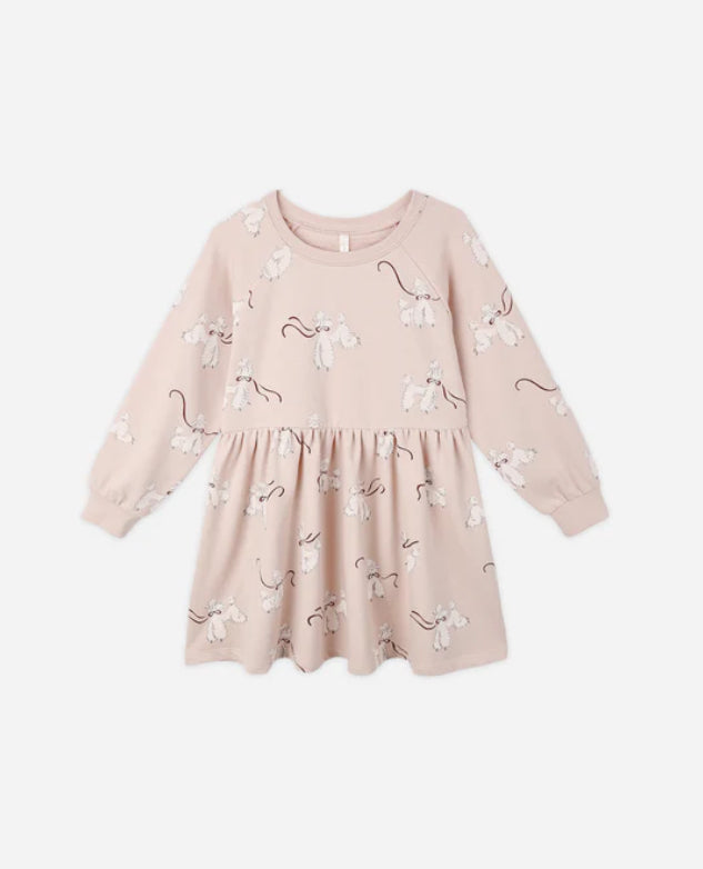 RAGLAN DRESS || POODLES BLUSH