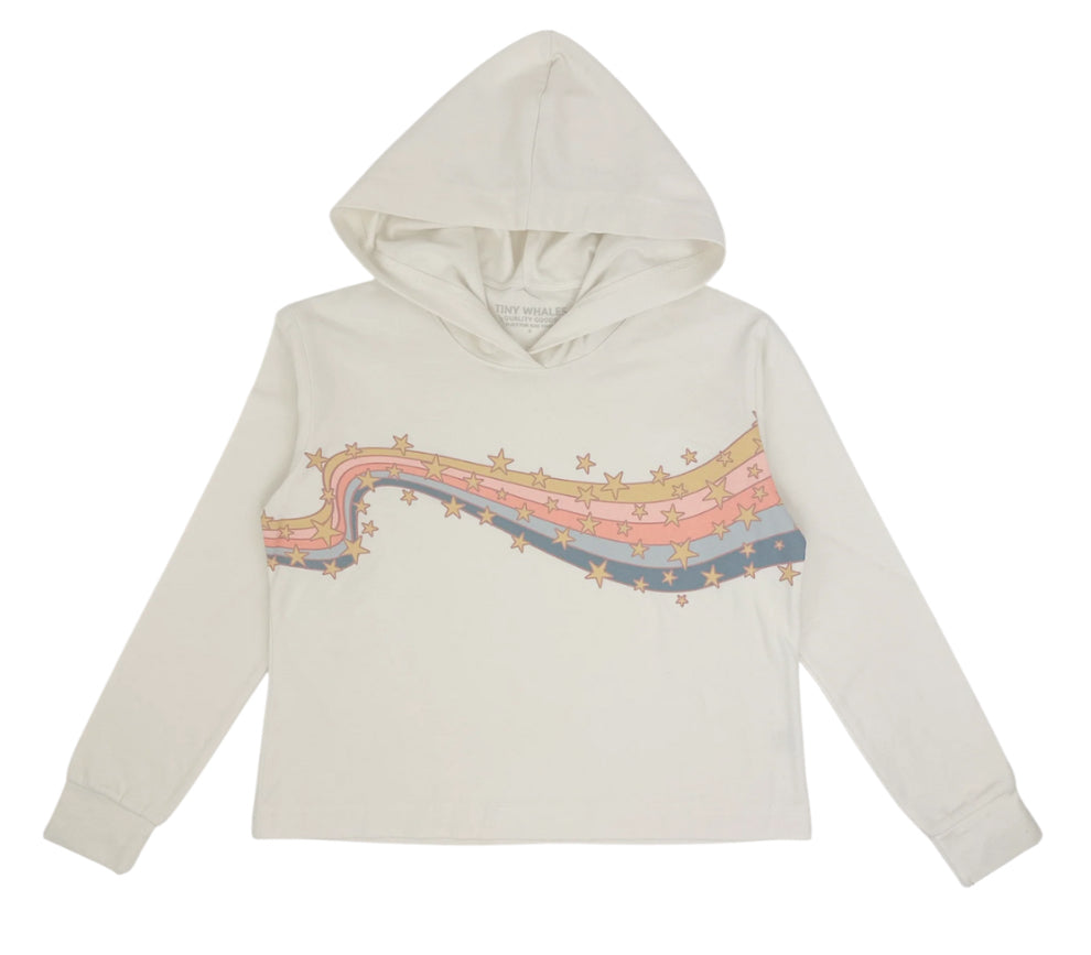 COSMOS GIRLS BOXY HOODED LS TEE