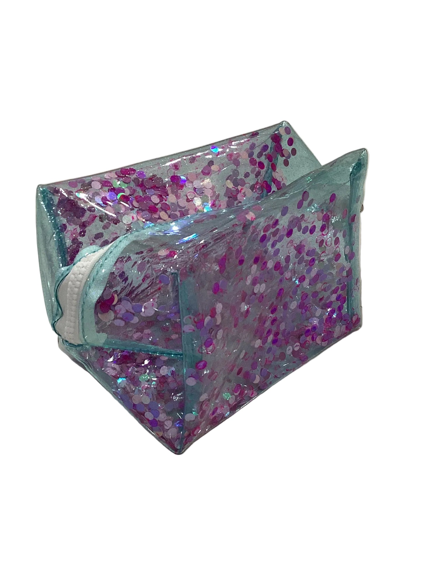 Clear Confetti heart Travel Bag