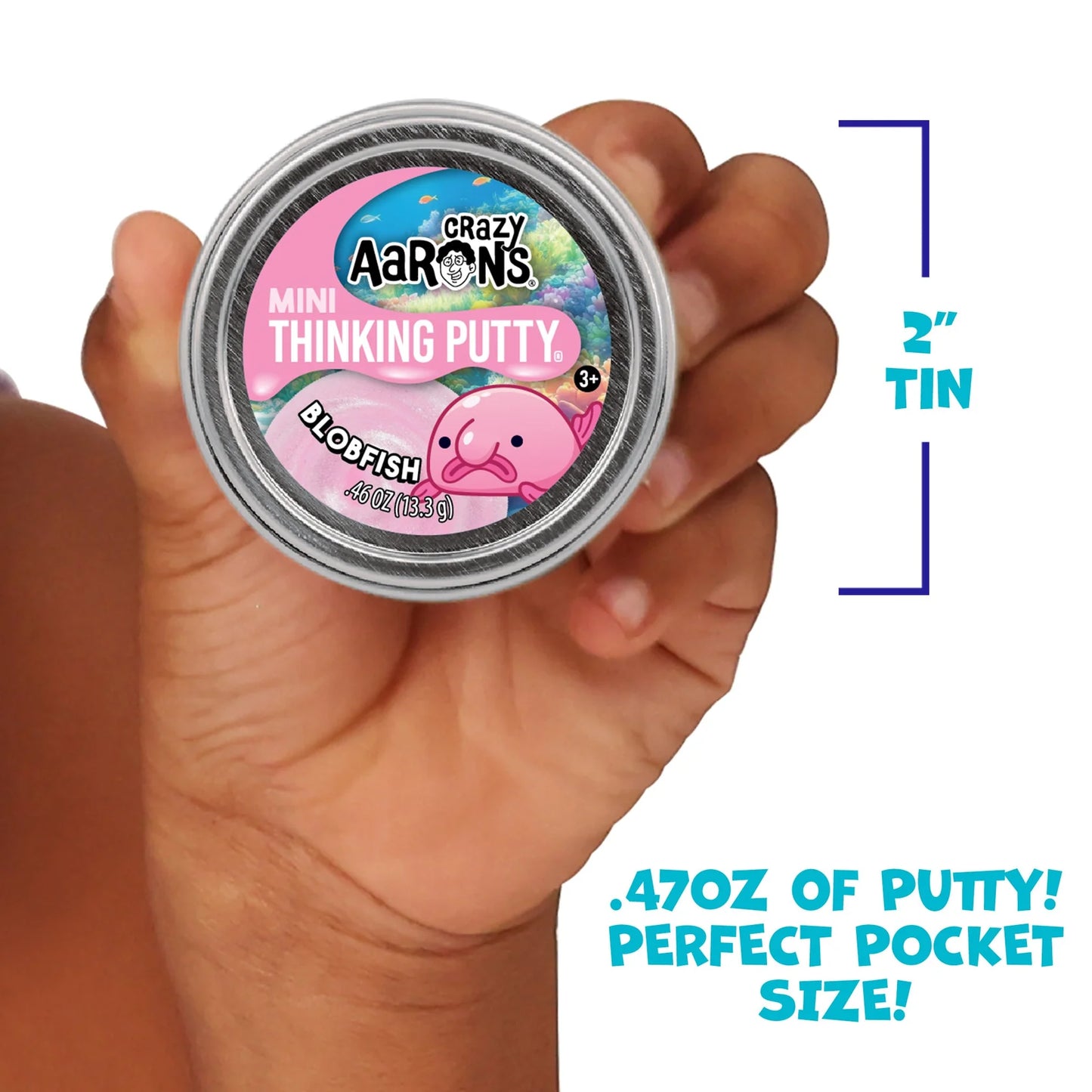 Mini Blobfish 2" Thinking Putty Tin