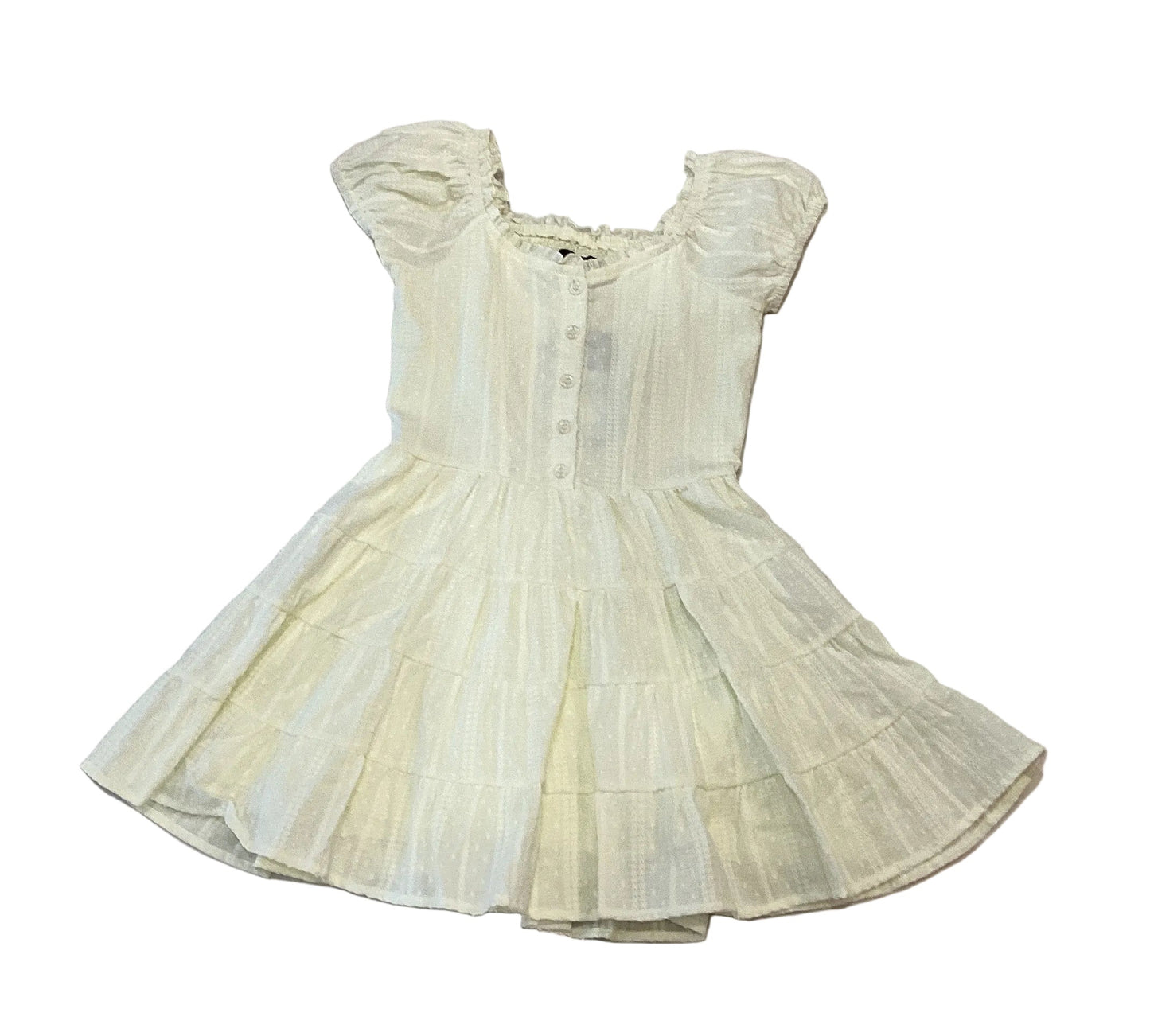 Flowers by Zoe DRESS LT YELLOW STRIPE DOT