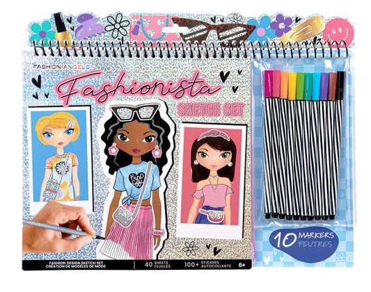 13243 Fashionista Sketch Set w/Markers