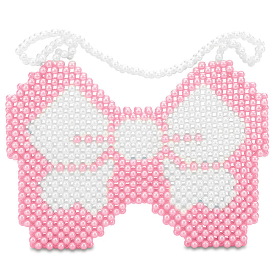 Bow Beaded Crossbody Bag