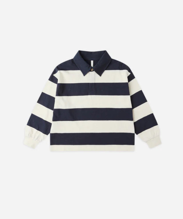 Rugby Polo Navy Stripe
