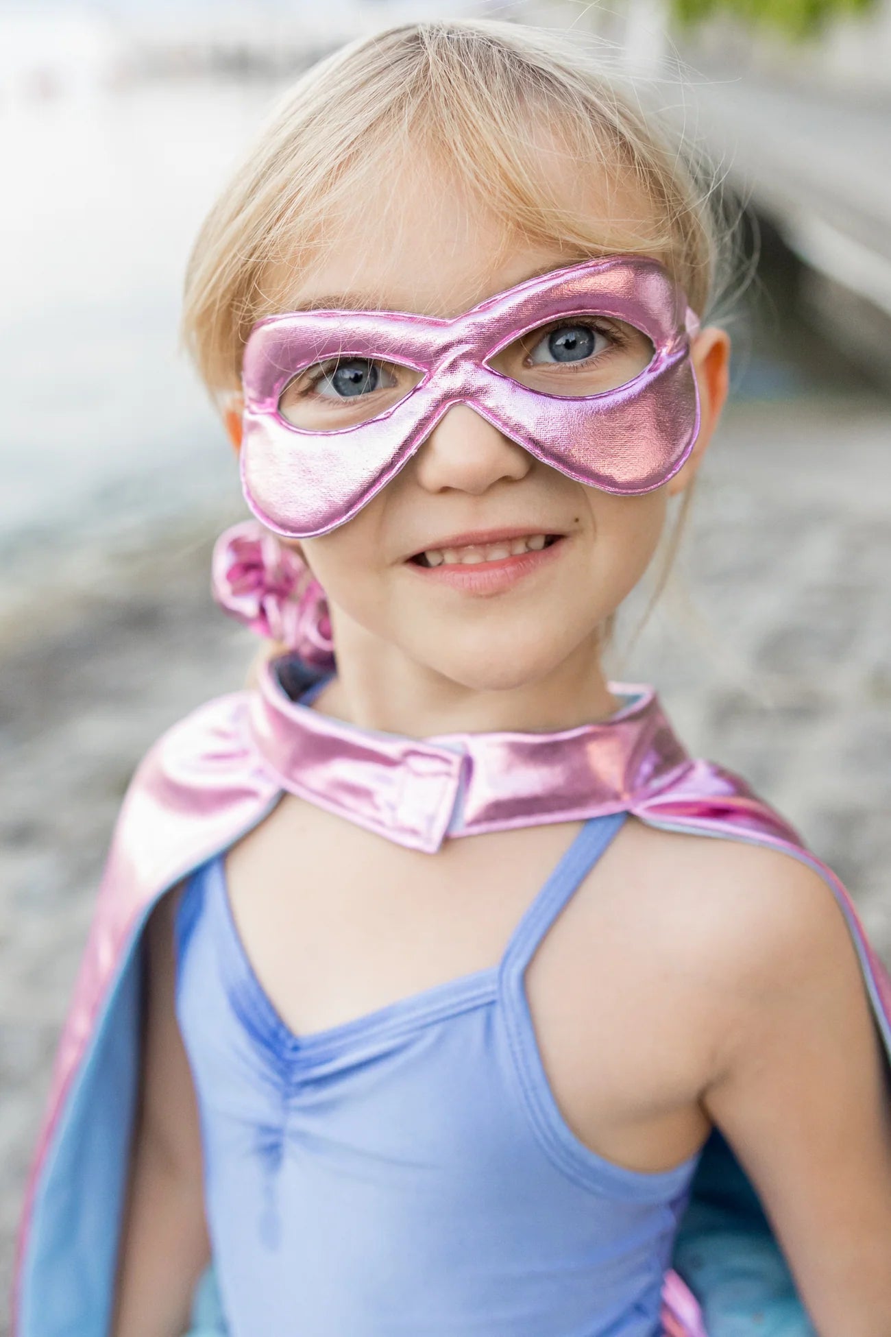 67825 Super-duper Tutu, Cape, & Mask, Pink/Light Blue, Size 4-6