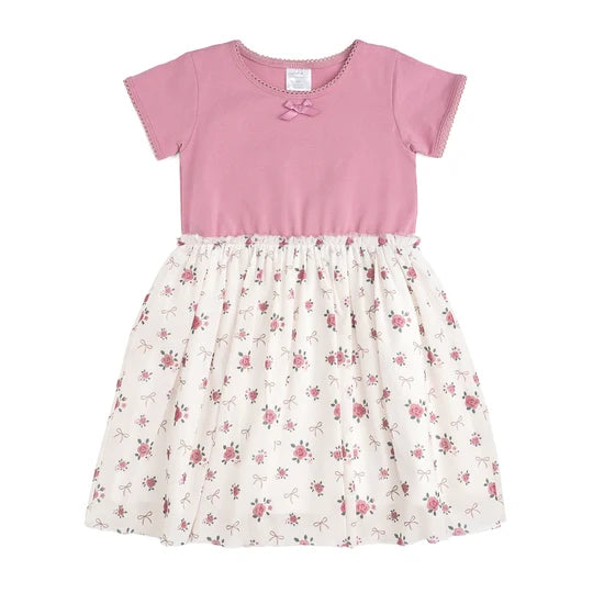 Coquette Rose Short Sleeve Tutu Dress
