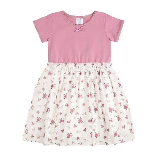 Coquette Rose Short Sleeve Tutu Dress