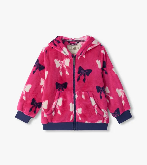 Big Bows Fleece Zip-Up Hoodie