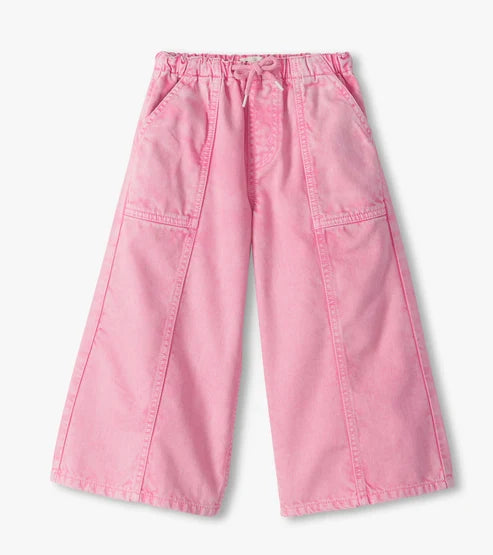 FLAMINGO PINK WIDE LEG JEANS