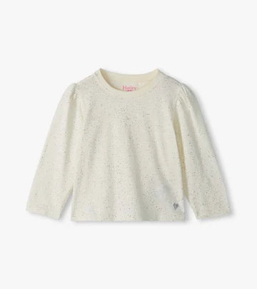 FLOWERS BY ZOE WHITE BOW LONG SLEEVE TEE